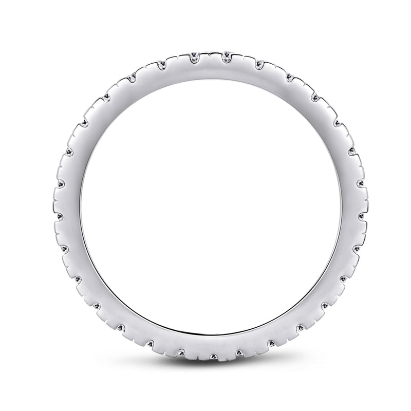 2.25ct Diamond Wedding Bands x 3, Full Eternity Rings, 925 Sterling Silver, x3 Ring Set