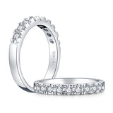 0.50ct Diamond Wedding Band, Half Eternity Ring, 925 Sterling Silver