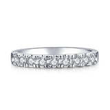 0.50ct Diamond Wedding Band, Half Eternity Ring, 925 Sterling Silver