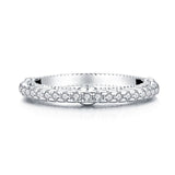 0.40ct Daimond Eternity Ring, Vintage Design, 925 Sterling Silver