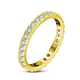 2.40ct x3 Diamond Wedding Bands, Full Eternity Rings, 925 Sterling Silver, Rose & Yellow