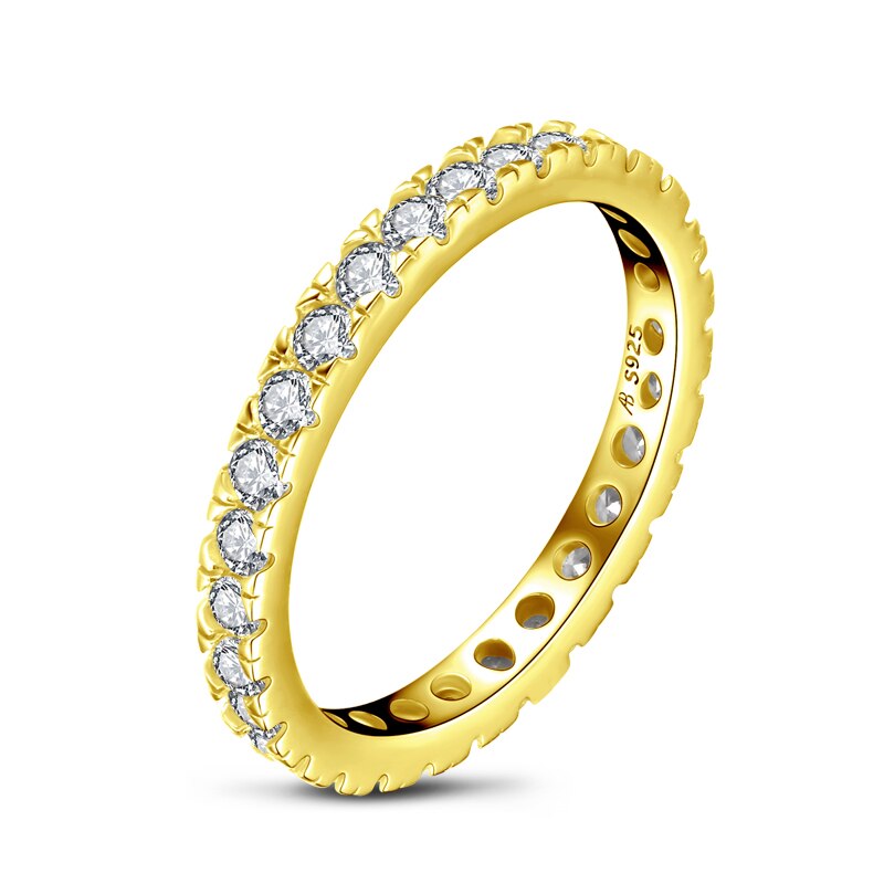 2.40ct x3 Diamond Wedding Bands, Full Eternity Rings, 925 Sterling Silver, Rose & Yellow
