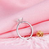 1.00ct Oval Cut Moissanite, Classic Engagement Ring, 14Kt 585 White Gold