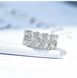 1.56ct White Gold Full Eternity Ring, Moissanite Wedding Band, Available in White Gold or Platinum