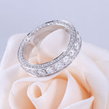 2.75ct White Gold Full Eternity Ring, Moissanite Wedding Band, 14Kt 585 White Gold