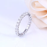 1.20ct White Gold Full Eternity Ring, Moissanite Wedding Band, 14Kt 585 White Gold