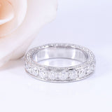 2.75ct White Gold Full Eternity Ring, Moissanite Wedding Band, 14Kt 585 White Gold