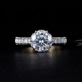 2.00ct Round Cut Moissanite Engagement Ring, Vintage Design, 14Kt 585 White Gold
