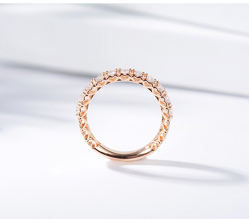 1.00ct Moissanite Wedding Band, Half Eternity Ring, Available in Rose, White or Yellow Gold