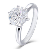 1.50ct Round Cut Moissanite, Classic Engagement Ring, Available in White Gold or Platinum