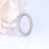 1.20ct White Gold Full Eternity Ring, Moissanite Wedding Band, 14Kt 585 White Gold