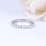1.20ct White Gold Full Eternity Ring, Moissanite Wedding Band, 14Kt 585 White Gold
