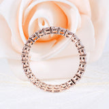 1.20ct Rose Gold Full Eternity Ring, Moissanite Wedding Band, 14Kt 585 Rose Gold