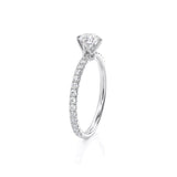0.80ct Round Cut Moissanite Engagement Ring, 14Kt 585 White Gold
