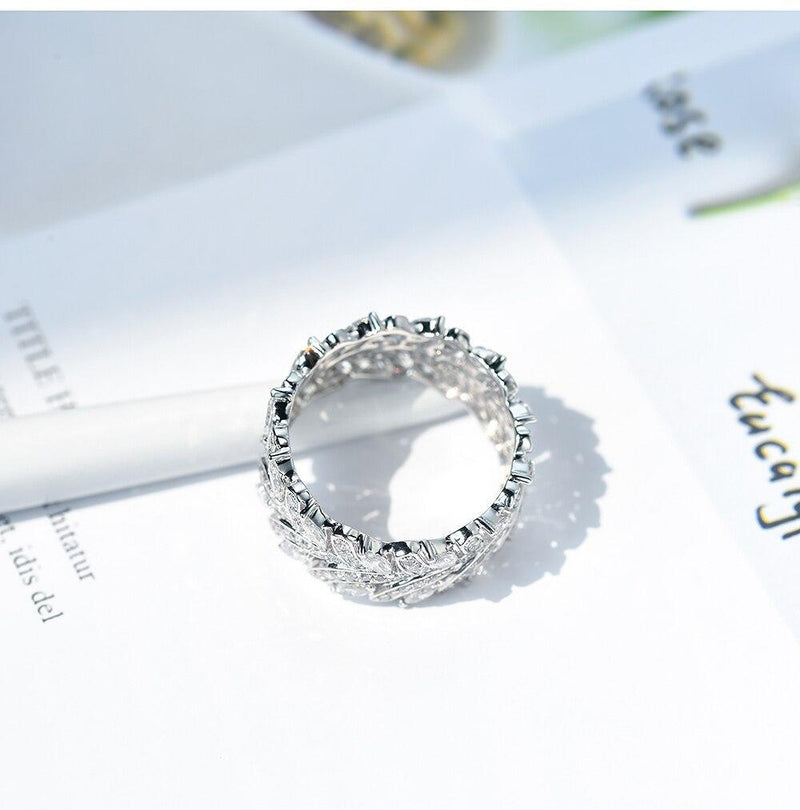 1.56ct White Gold Full Eternity Ring, Moissanite Wedding Band, Available in White Gold or Platinum