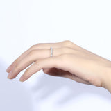 1.20ct White Gold Full Eternity Ring, Moissanite Wedding Band, 14Kt 585 White Gold