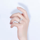1.80ct Radiant Cut Moissanite Engagement Ring, 14Kt 585 White Gold