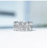 1.56ct White Gold Full Eternity Ring, Moissanite Wedding Band, Available in White Gold or Platinum