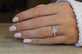 2.00ct Emerald Cut Moissanite Engagement Ring & Wedding Band Set, 14Kt 585 White Gold