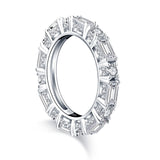 1.50ct Diamond Wedding Band, Full Eternity Ring, Different Shaped Diamonds, 925 Sterling Silver
