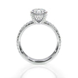 1.00ct Round Cut Moissanite Engagement Ring & Wedding Band Set, 14Kt 585 White Gold