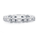 1.50ct Diamond Wedding Band, Full Eternity Ring, Different Shaped Diamonds, 925 Sterling Silver