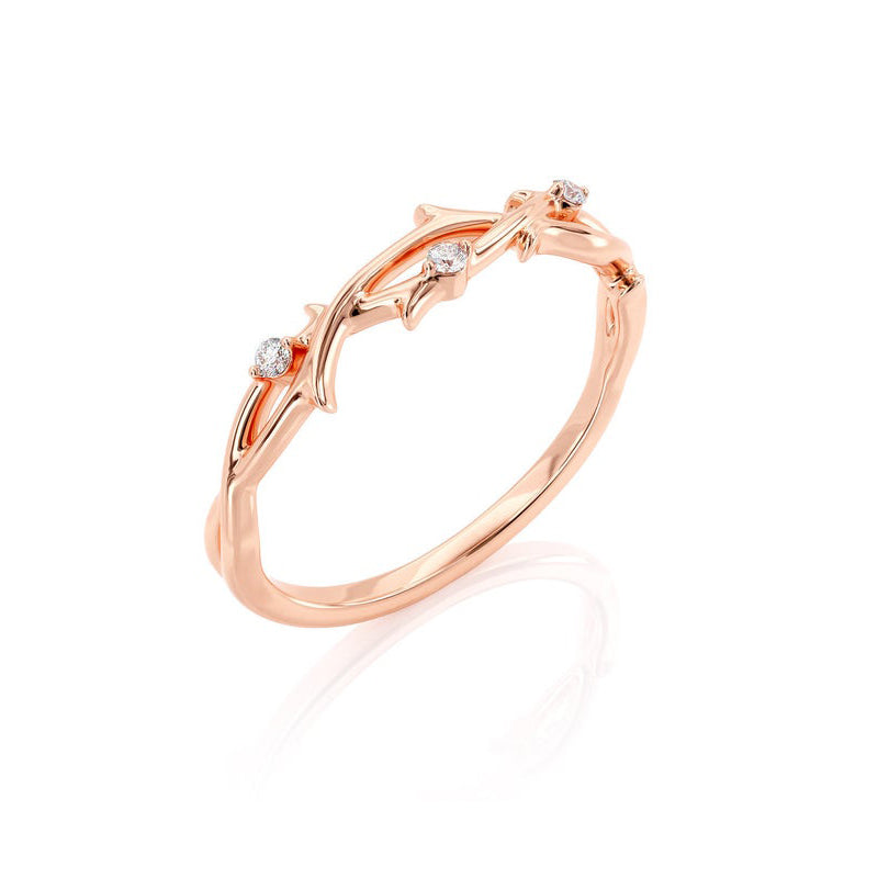 1.00ct Round Cut Moissanite Engagement Ring & Wedding Band Set, 14Kt 585 Rose Gold
