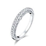 0.40ct Daimond Eternity Ring, Vintage Design, 925 Sterling Silver