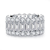 5.00ct Diamond Wedding Band, Full Eternity Ring, 925 Sterling Silver