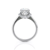 1.00ct Round Cut Moissanite Engagement Ring, Vintage Design, 14Kt 585 White Gold