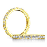 0.75ct Diamond Set Full Eternity Ring, 925 Sterling Silver, 18ct Yellow Gold Vermeil