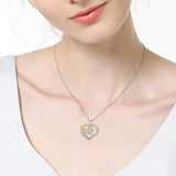 Moissanite Heart Pendant, Love Heart Diamond Necklace, 925 Silver