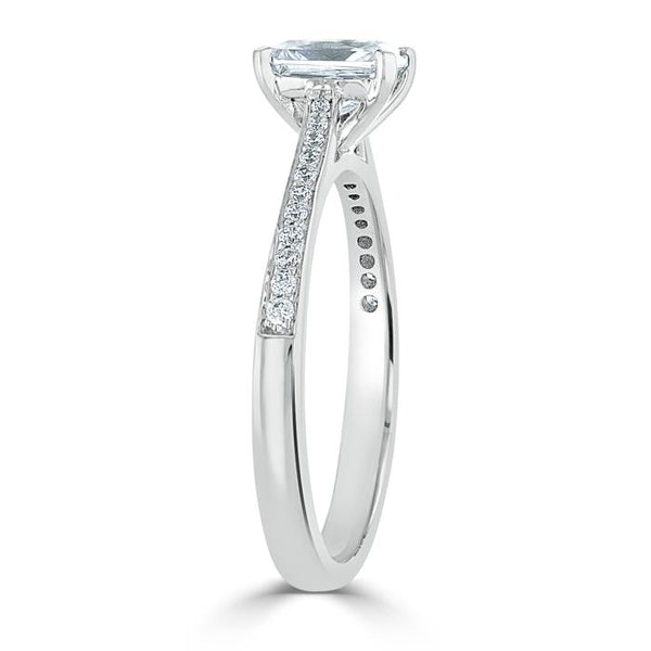 Lab-Diamond Radiant Cut Engagement Ring, Classic Style, Choose Your Stone Size and Metal