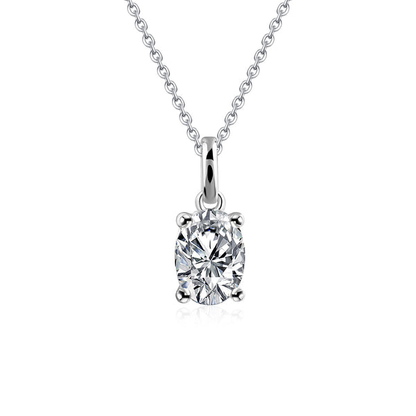 3.00ct Total, Moissanite Pendant & Earring Set, 925 Sterling Silver