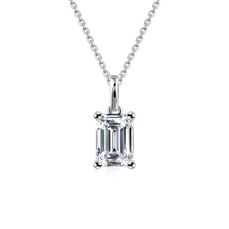 3.00ct Total, Moissanite Pendant & Earring Set, 925 Sterling Silver