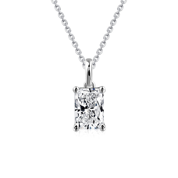 3.00ct Total, Moissanite Pendant & Earring Set, 925 Sterling Silver