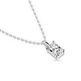 1.00ct Radiant Cut Moissanite Pendant, 925 Sterling Silver