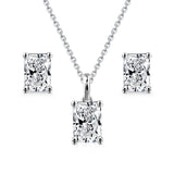 3.00ct Total, Moissanite Pendant & Earring Set, 925 Sterling Silver