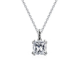 3.00ct Total, Moissanite Pendant & Earring Set, 925 Sterling Silver