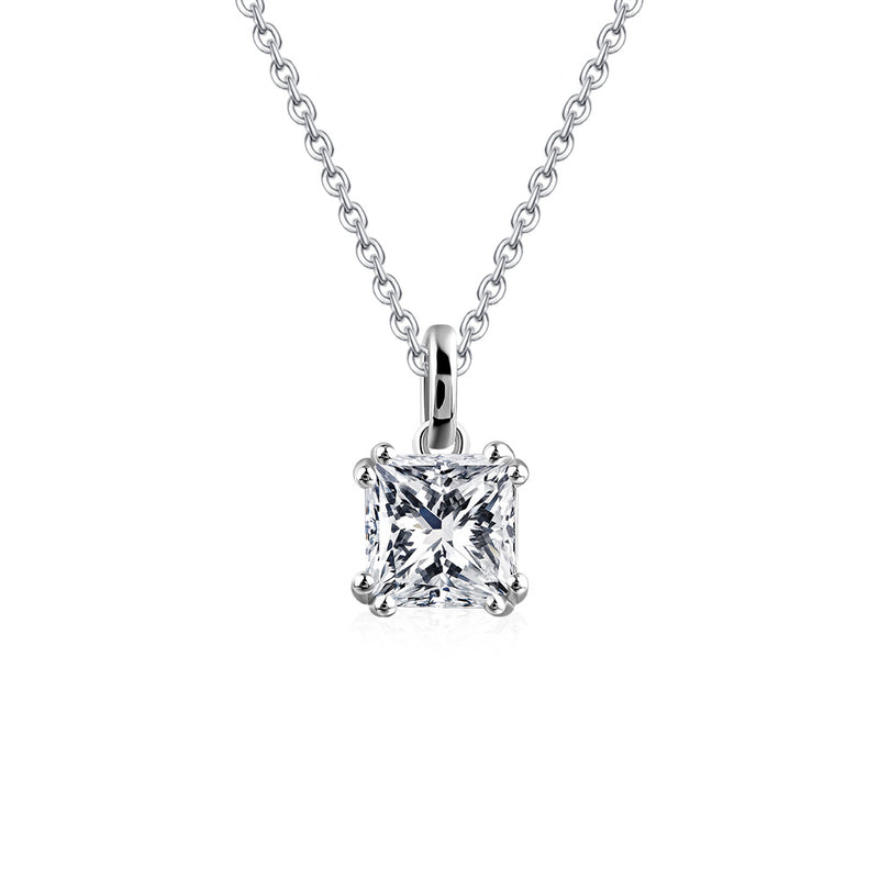 3.00ct Total, Moissanite Pendant & Earring Set, 925 Sterling Silver