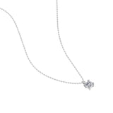 1.00ct Princess Cut Moissanite Pendant, 925 Sterling Silver