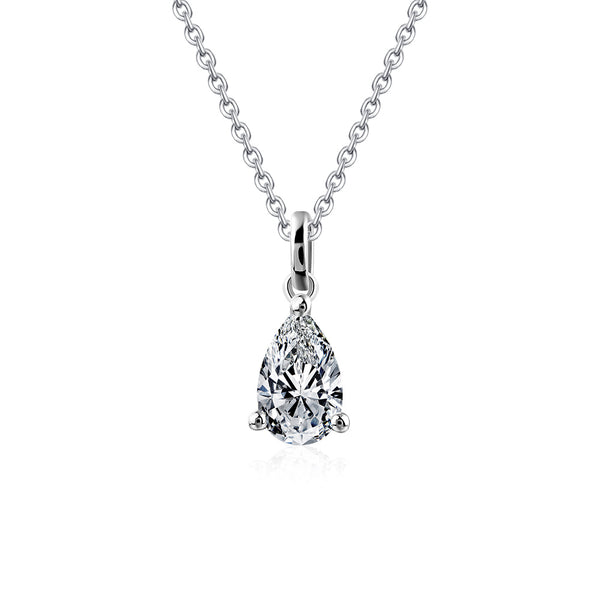 3.00ct Total, Moissanite Pendant & Earring Set, 925 Sterling Silver