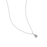 1.00ct Pear Cut Moissanite Pendant, 925 Sterling Silver
