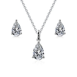 3.00ct Total, Moissanite Pendant & Earring Set, 925 Sterling Silver