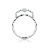 Oval Cut 3 Stone Moissanite Bezel Set Ring