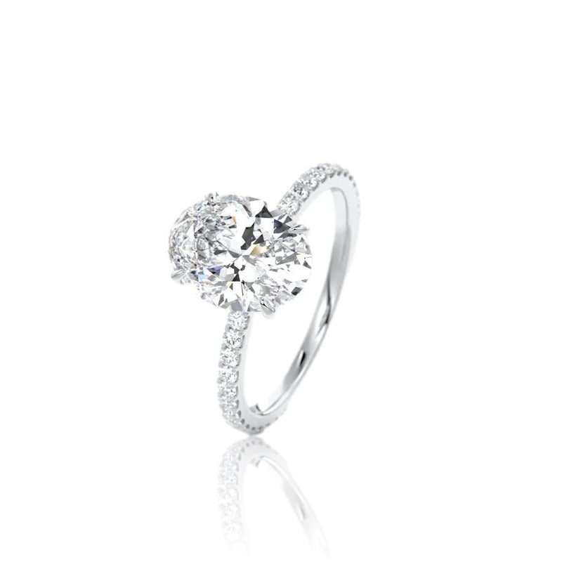 Oval Cut Classic Moissanite Engagement Ring