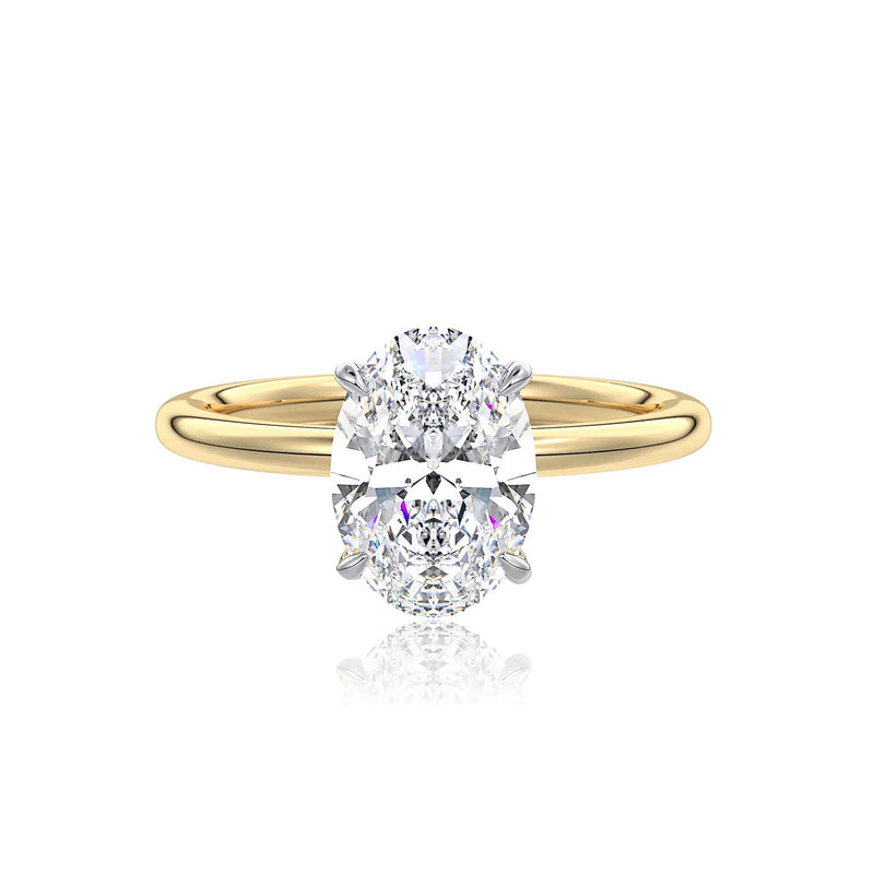 Oval Cut Classic Moissanite Engagement Ring