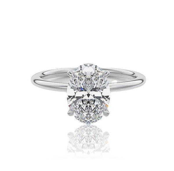 Oval Cut Classic Moissanite Engagement Ring