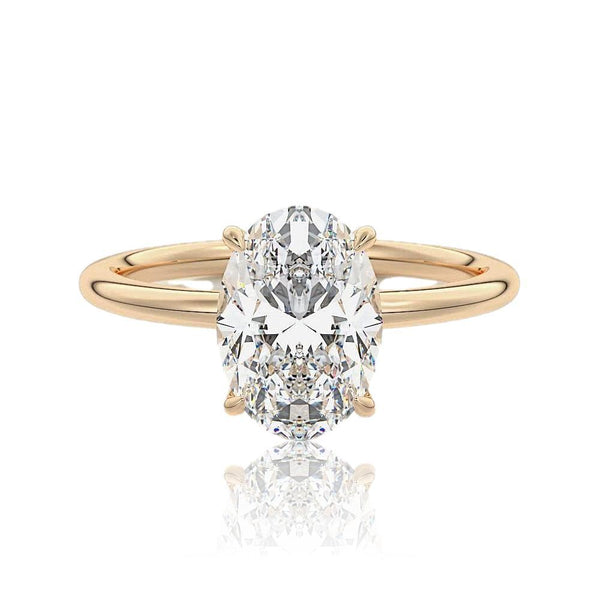 Oval Cut Classic Moissanite Engagement Ring