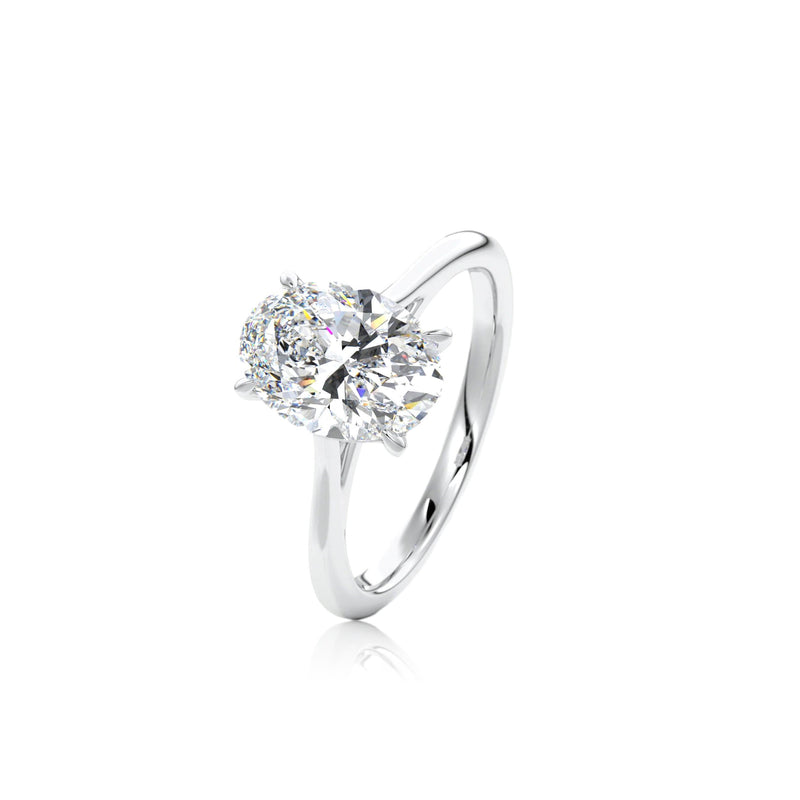 Oval Cut Classic Moissanite Engagement Ring